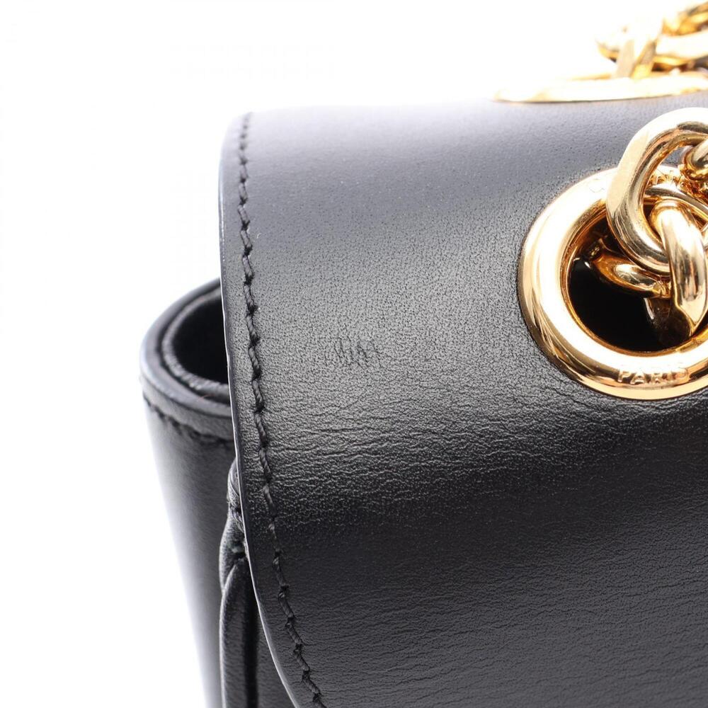 Celine C Medium Shoulder Bag Handbag Leather Women's Black - Picture 6 of 13